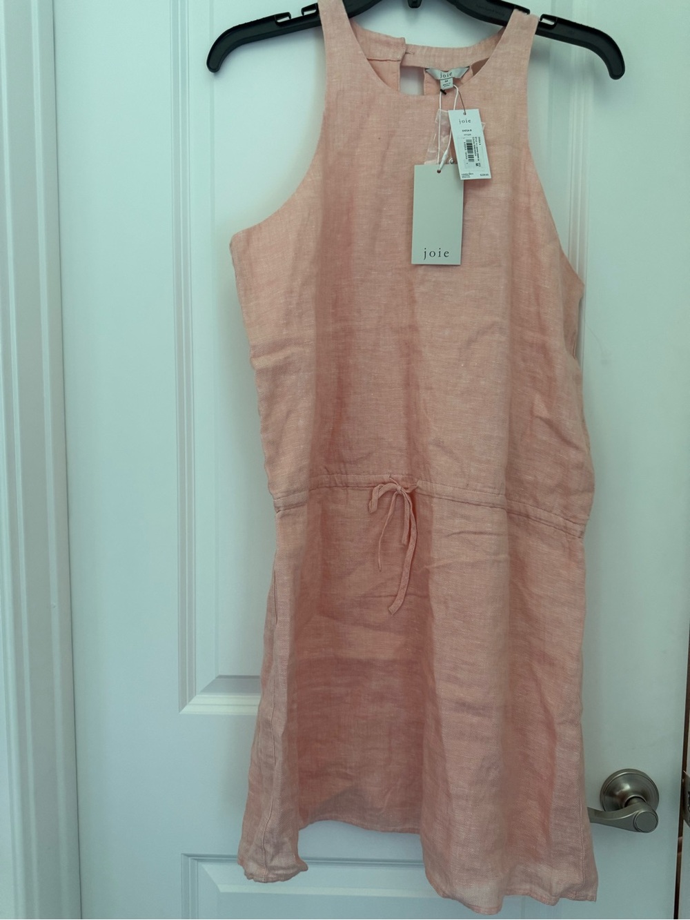 Joie Pale Peach Linen Sleeveless Sundress
